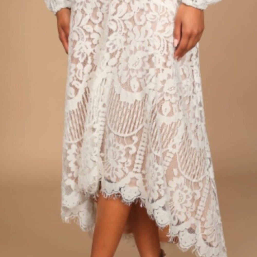 Beautiful Lulu’s midi lace detail skirt in size S